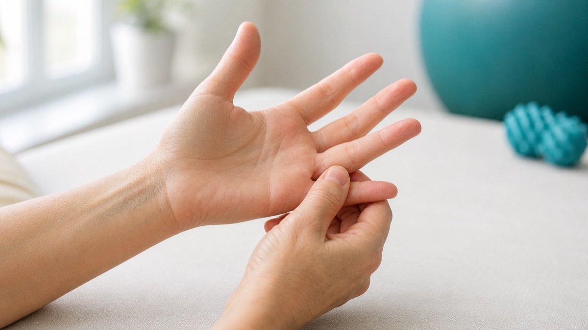 Generated cover image: hands of a person stretching a finger
